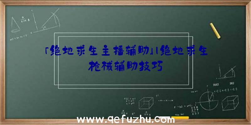「绝地求生主播辅助」|绝地求生枪械辅助技巧